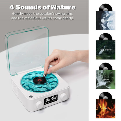 CuteeeShop Waves Retro Bluetooth Vinyl Record Player