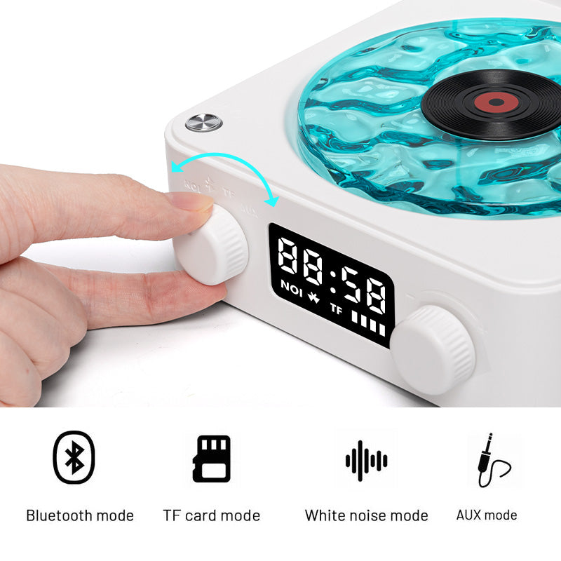 CuteeeShop Waves Retro Bluetooth Vinyl Record Player