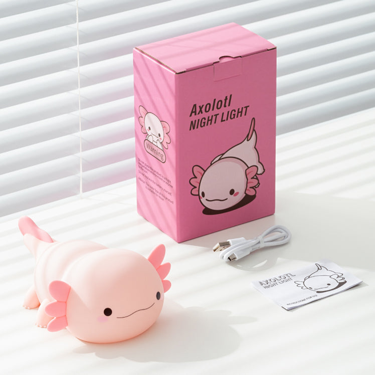 MeWaii® Axolotl Squishy Silicone LED Night Light - Perfect Gift for Kids and Girls