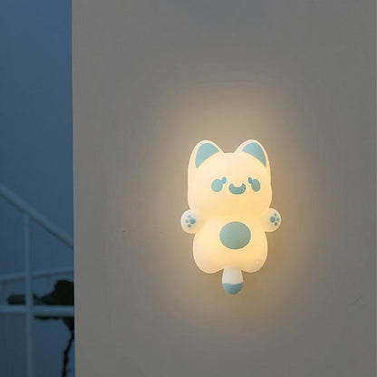 Squishy Silicone Doodle Cat LED Night Light - Perfect Gift for Kids and Girls