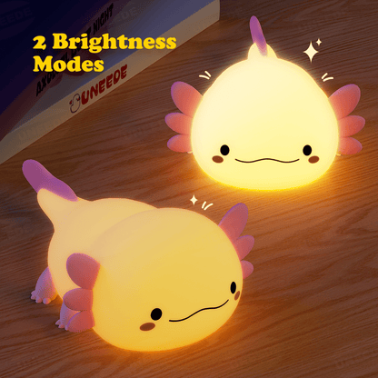 MeWaii® Axolotl Squishy Silicone LED Night Light - Perfect Gift for Kids and Girls