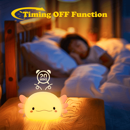 MeWaii® Axolotl Squishy Silicone LED Night Light - Perfect Gift for Kids and Girls