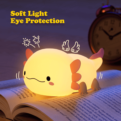 MeWaii® Axolotl Squishy Silicone LED Night Light - Perfect Gift for Kids and Girls