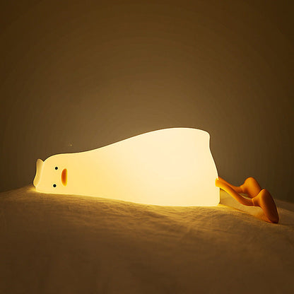 Cute Duck LED Squishy Night Light For Gift USB Rechargeable Duck Lamp