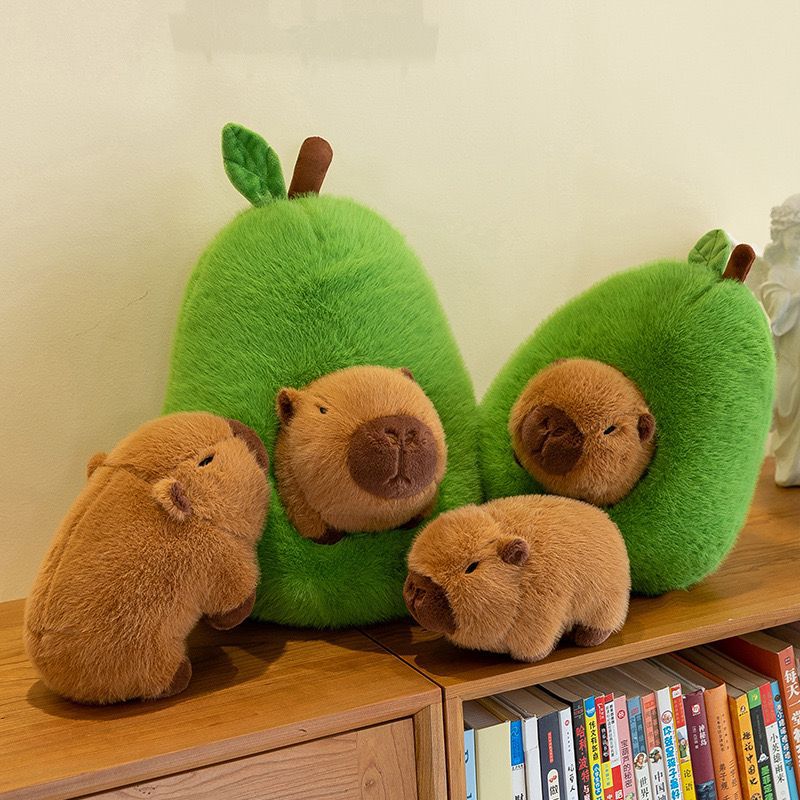 Cuteee Family Baby Kawaii Capybara Avocado Plush Toy