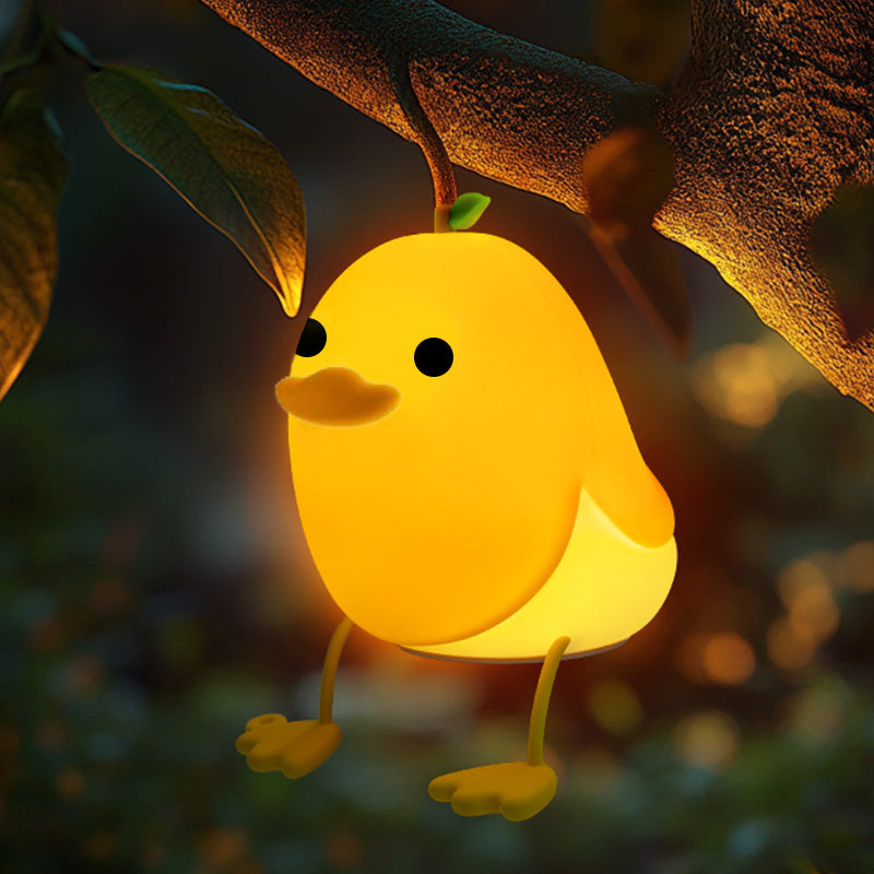 Cute Duck LED Squishy Night Light For Gift USB Rechargeable Duck Lamp