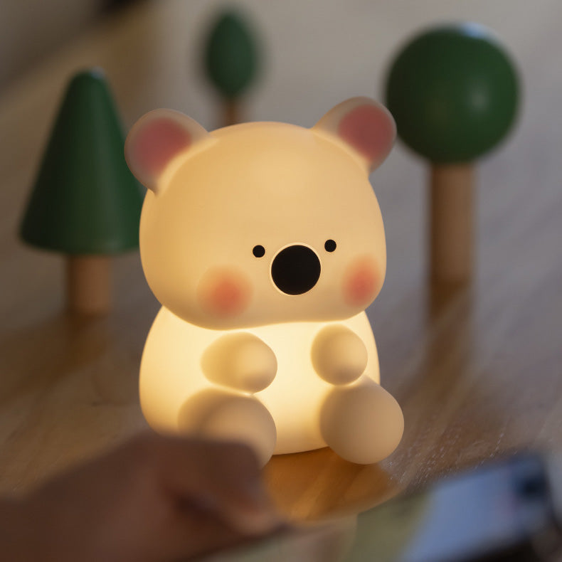 Squishy Silicone Koala With Hat  LED Night Light - Perfect Gift for Kids and Girls