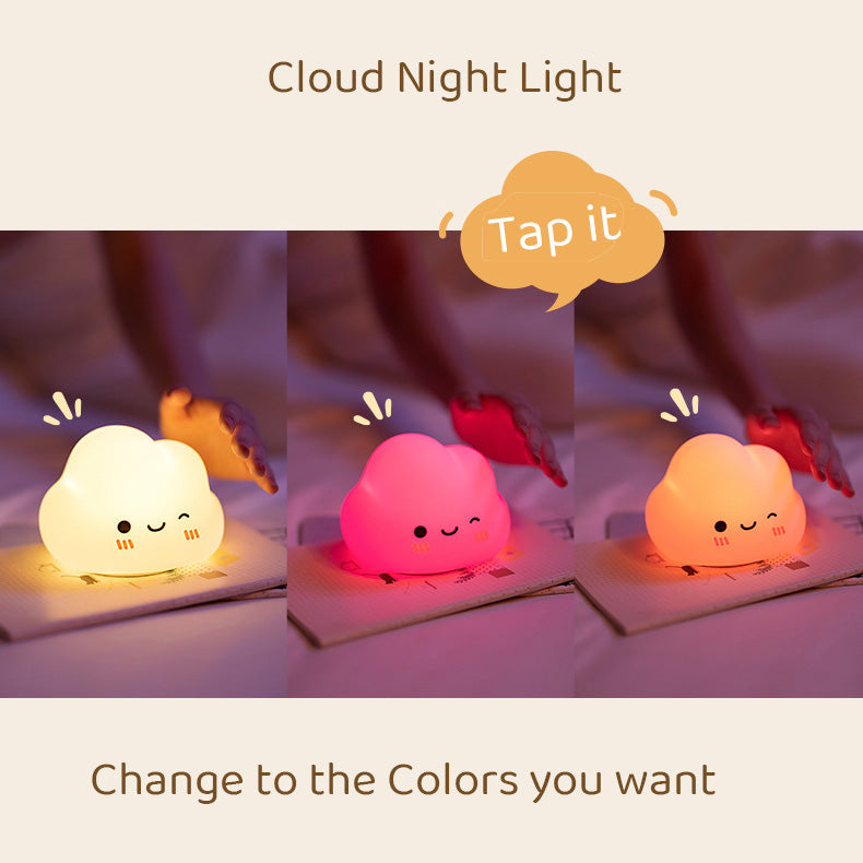 Smiling Clouds LED Squishy Night Light Lamp