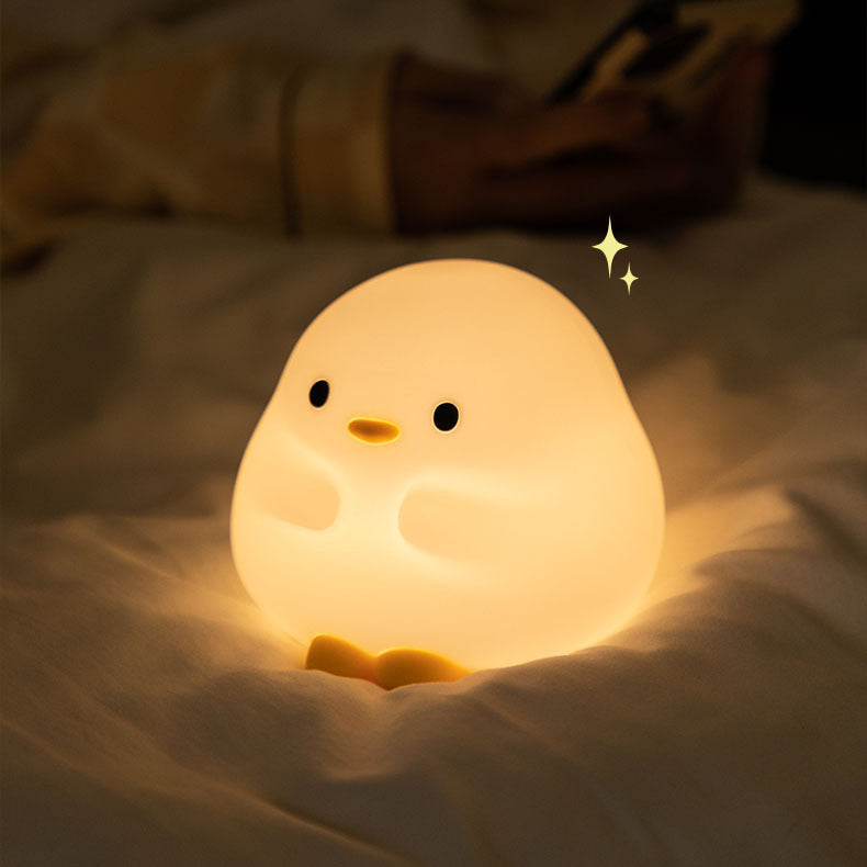 Cute Duck LED Squishy Night Light For Gift USB Rechargeable Duck Lamp