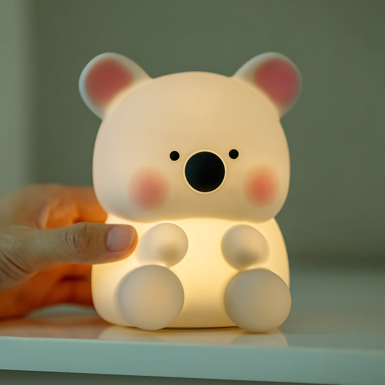 Squishy Silicone Koala With Hat  LED Night Light - Perfect Gift for Kids and Girls