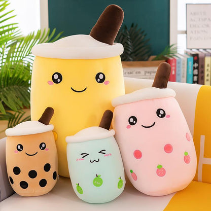 Cuteeeshop Strawberry Shy Boba Tea Plushies Perfect Size