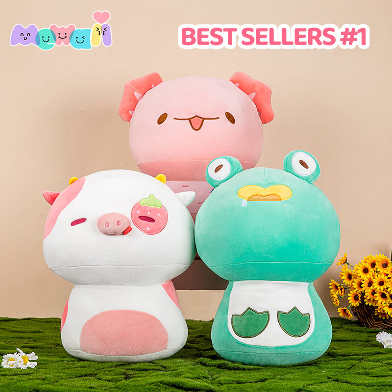 Mushroom Plush Stuffed Animal Kawaii Plush Pillow Squish Toy