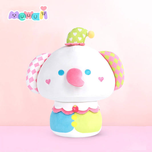 Mewaii® Mushroom Family Clown Elephant Kawaii Plush Pillow Squish Toy