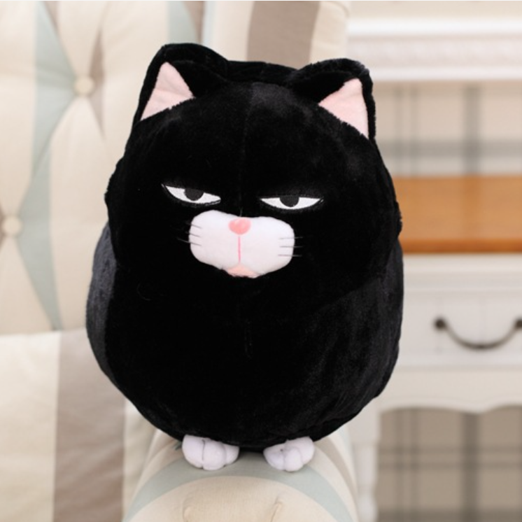 Cuteeeshop Fat Cat with Round Face Stuffed Animal Kawaii Plush Pillow Squish Toy