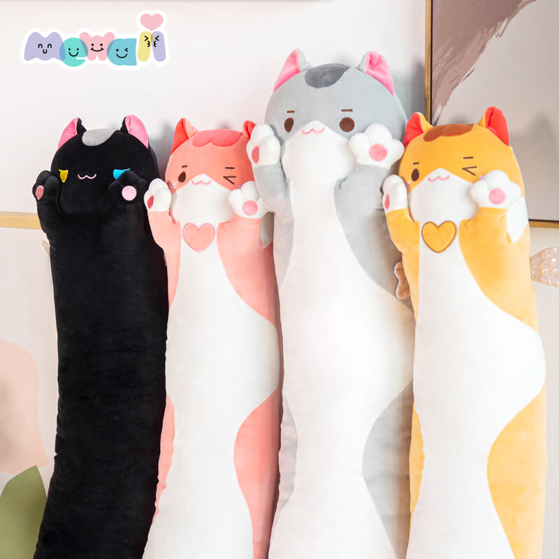 Mewaii® Loooong Family Long Cat Kitten Stuffed Animal Kawaii Plush Pillow Squishy Toy