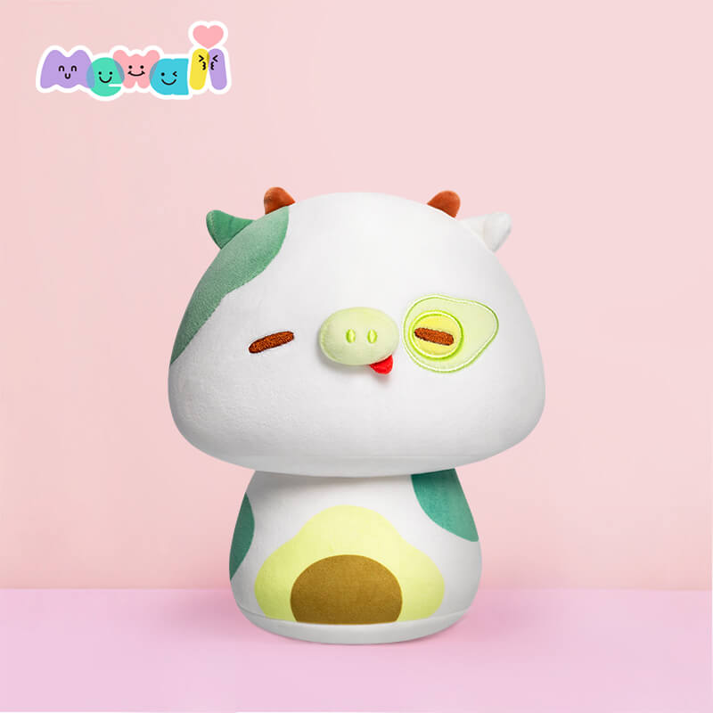 Mewaii® Mushroom Family Avocado Cow Kawaii Plush Pillow Squish Toy