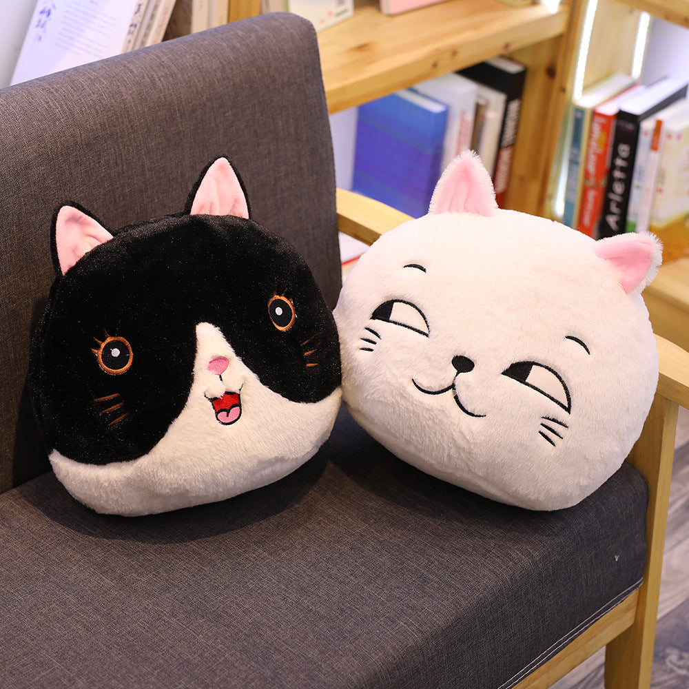 Cuteeeshop Round Cat with Smile Face Stuffed Animal Kawaii Plush Pillow Squish Toy