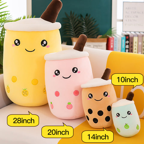 Cuteeeshop Pineapple Smile Boba Tea Plushies Perfect Size