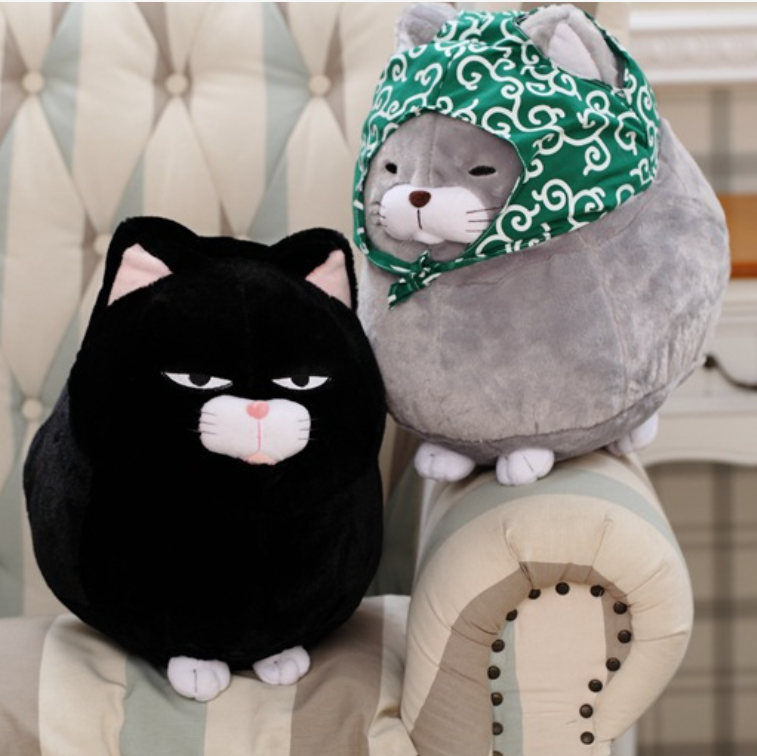 Cuteeeshop Fat Cat with Round Face Stuffed Animal Kawaii Plush Pillow Squish Toy