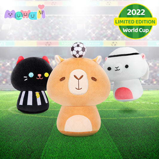 Cuteeeshop Mewaii™ Mushroom Set with World Cup Style Kawaii Plush Pillow Squish Toy