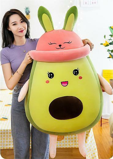 Cuteeeshop Avocado Rabbit Pillow Plush Boba Toy