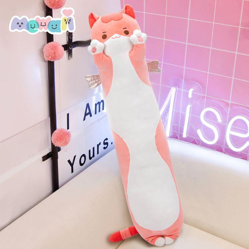 Mewaii® Loooong Family Long Cat Kitten Stuffed Animal Kawaii Plush Pillow Squishy Toy