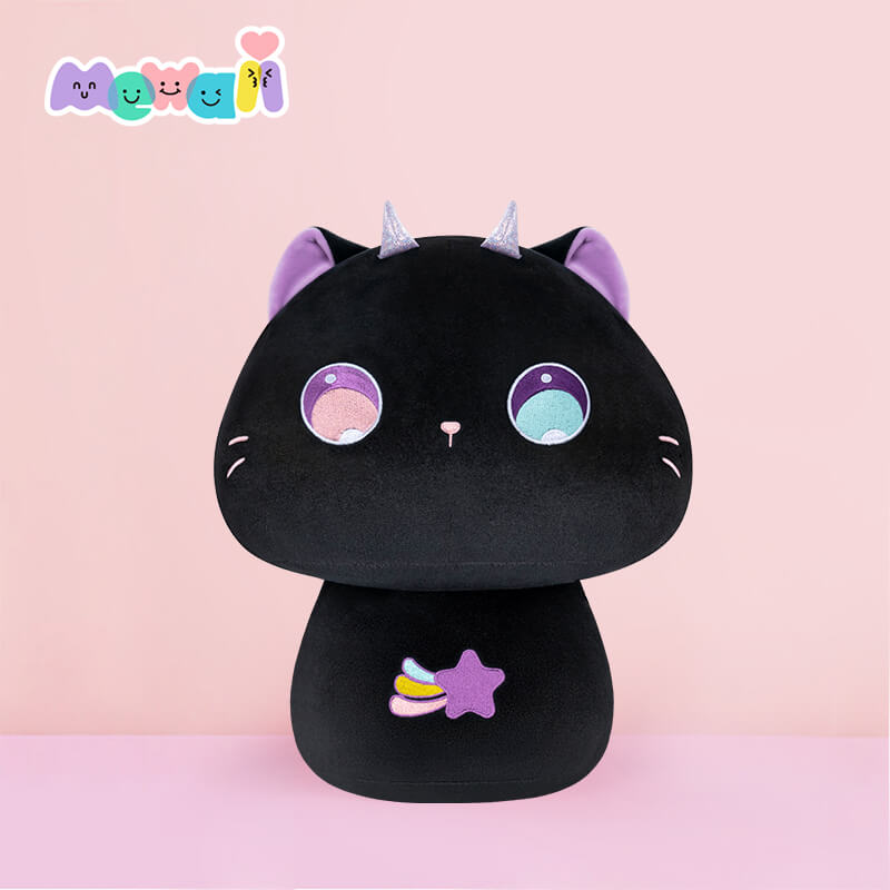 Mewaii® Mushroom Family Purple Magic Cat Kawaii Plush Pillow Squish Toy