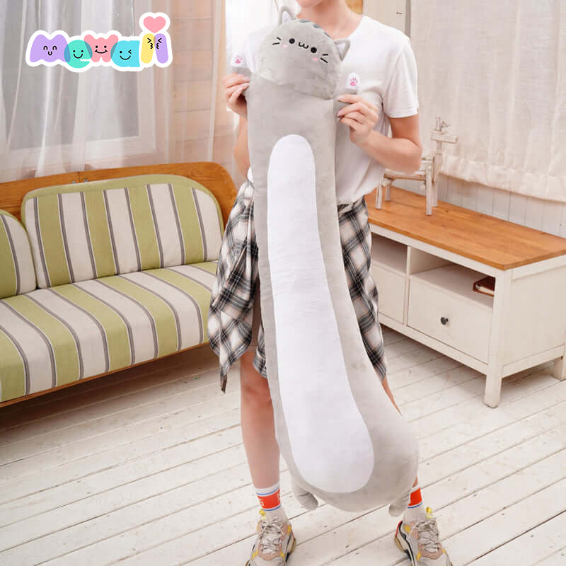 Mewaii® Loooong Family Long Cat Kitten Stuffed Animal Kawaii Plush Pillow Squishy Toy