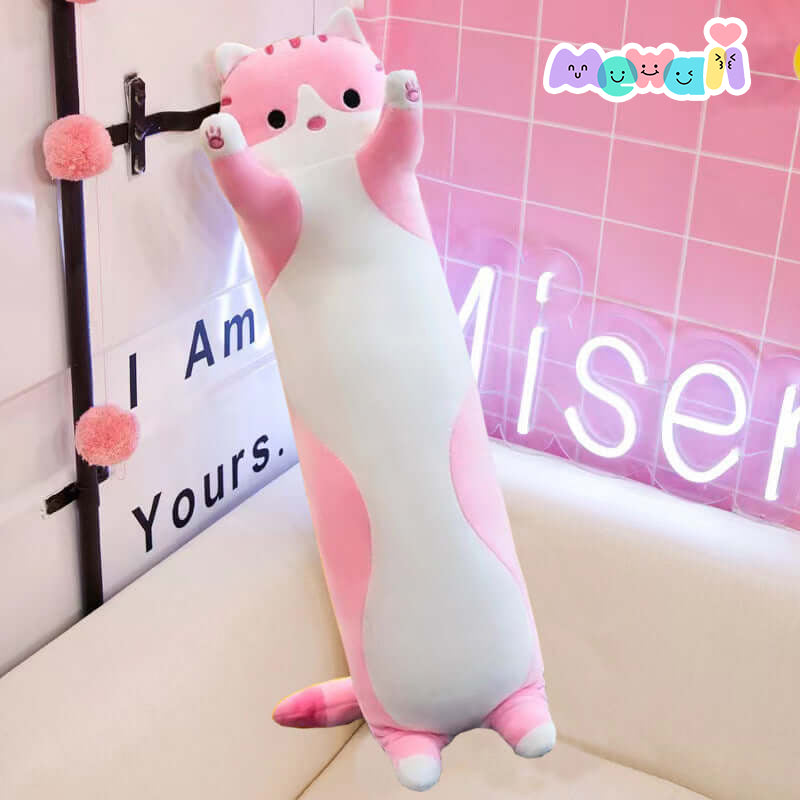 Mewaii® Loooong Family Long Cat Kitten Stuffed Animal Kawaii Plush Pillow Squishy Toy