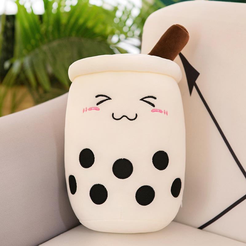 Cuteeeshop White Shy Boba Tea Plushies Perfect Size