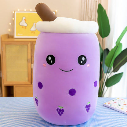 Cuteeeshop Purple Grape Boba Tea Stuffed Kawaii Plushies Perfect Size