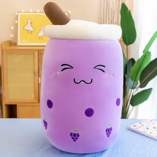 Cuteeeshop Purple Grape Boba Tea Stuffed Kawaii Plushies Perfect Size