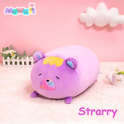 Mewaii Fluffffy Family Plush Pillow Puffy Purple Bear Hug Squish Toy