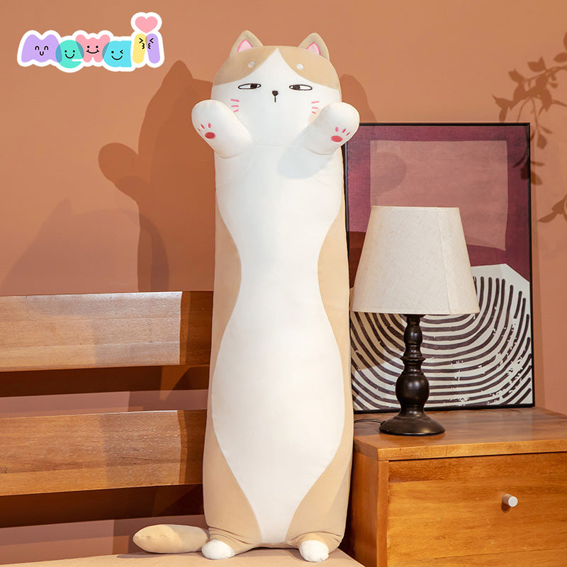 Mewaii® Loooong Family Long Cat Kitten Stuffed Animal Kawaii Plush Pillow Squishy Toy