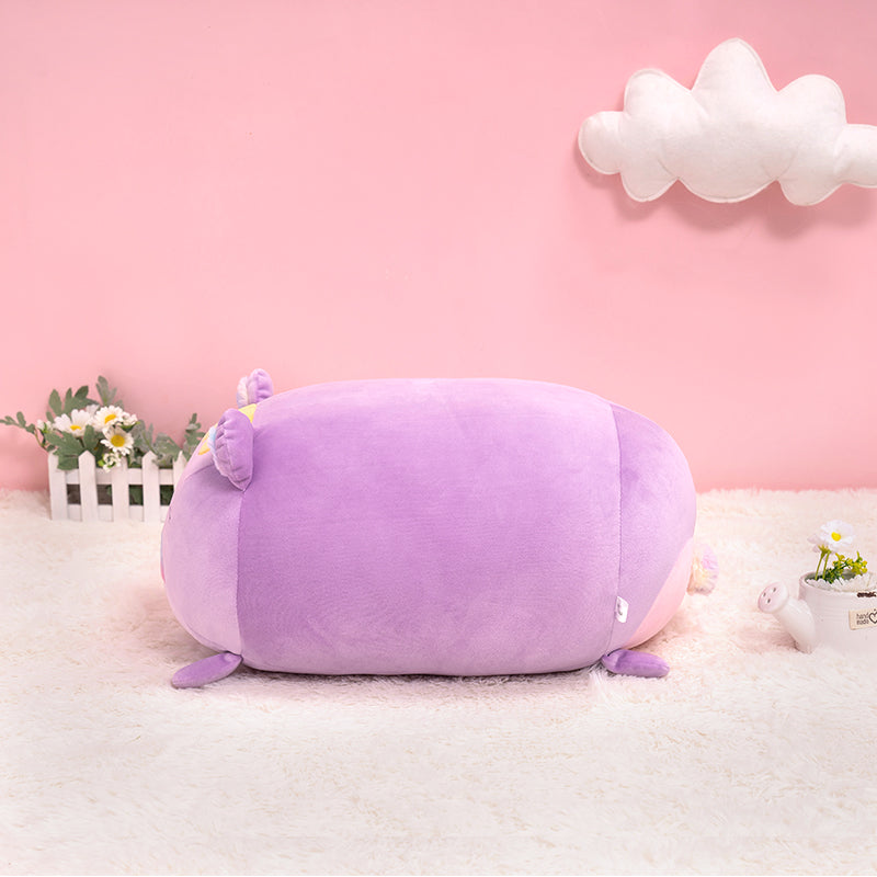 Mewaii Fluffffy Family Plush Pillow Puffy Purple Bear Hug Squish Toy